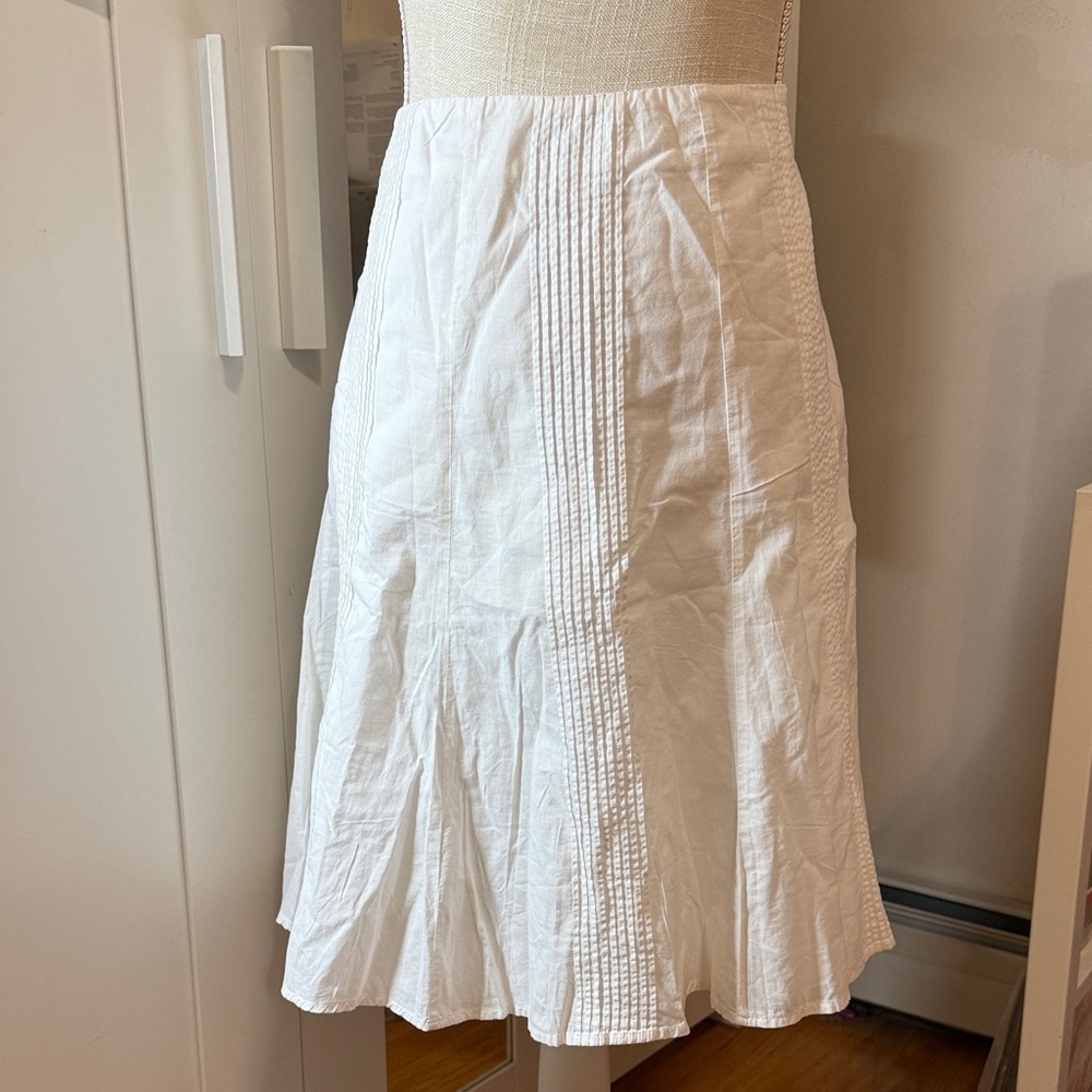 New York & Company White A-Line Skirt